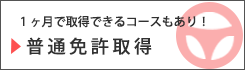 1ヶ月で取得できるコースあり！普通免許取得